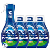 Dawn Powerwash frontal del kit mostrando botella inicial y recargas, limpieza práctica