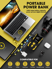 DBPOWER Z07 pantalla digital que indica nivel de carga y estado seguro