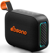 dbsono vista frontal del altavoz negro con diseño portátil y potencia sonora