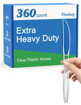 Dealusy empaque frontal con 360 cuchillos transparente y lista para evento