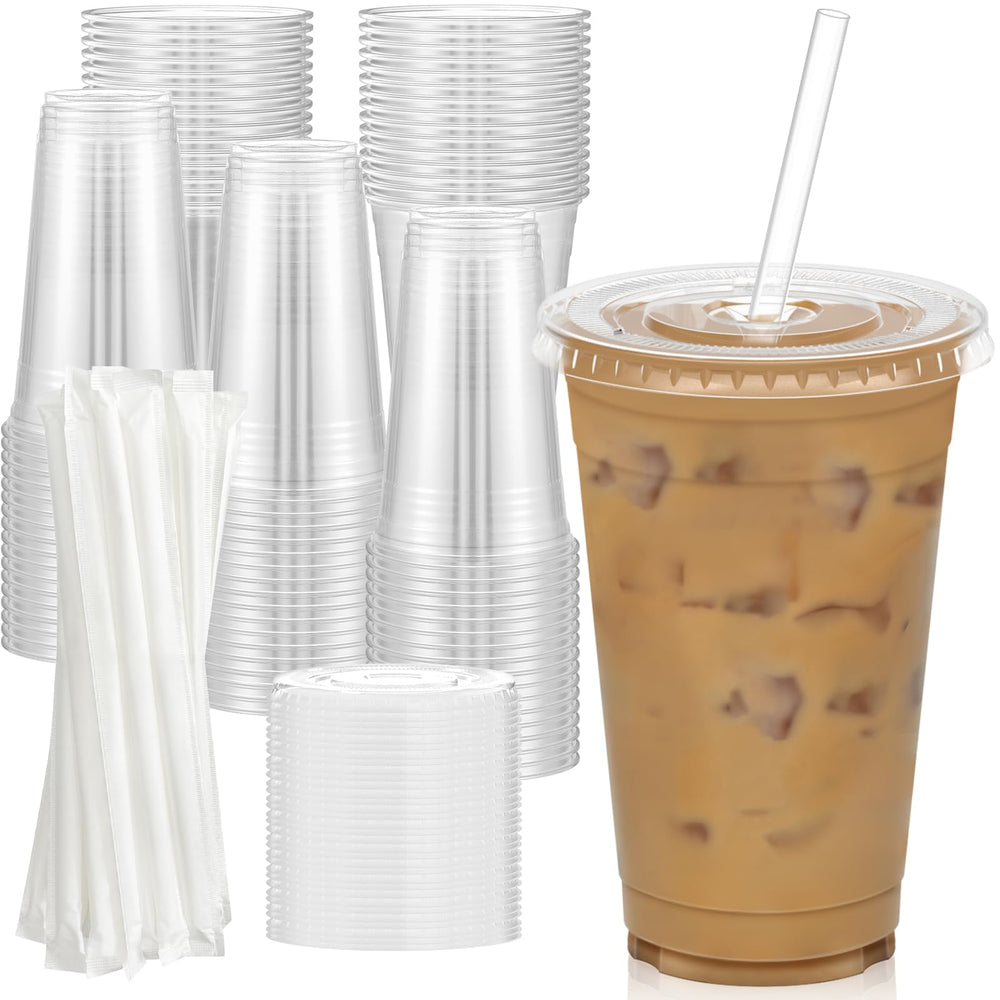 Dealusy vaso 20 oz transparente vista frontal para servir bebidas frías