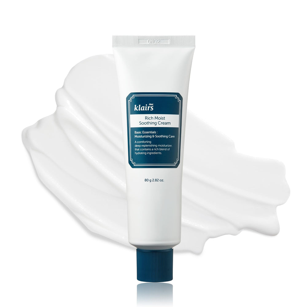 DearKlairs crema frente del envase mostrando diseño y beneficio hidratante