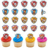 DecoPac empaque frontal con 24 anillos Paw Patrol, fácil identificación
