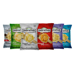Deep River paquete frontal mostrando variedad y porciones individuales, ideal para compartir