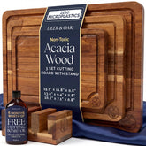 Deer & Oak conjunto frontal mostrando las tres tablas y el soporte, aspecto elegante