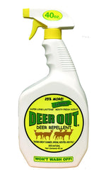 Deer Out en uso rociando plantas, protección inmediata para el jardín