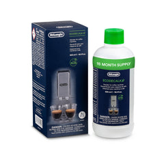 De'Longhi EcoDecalk frontal mostrando envase y volumen beneficiosa limpieza