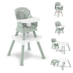 Delta Children trona frontal mostrando diseño versátil y fácil limpieza