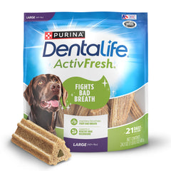 Dentalife Purina empaque frontal con bolsa resellable y 21 unidades