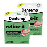 Dentemp empaque frontal mostrando kit reliner y beneficio ajuste