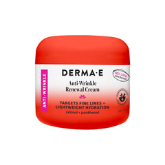 Derma E frasco delantero mostrando etiqueta y beneficio hidratante