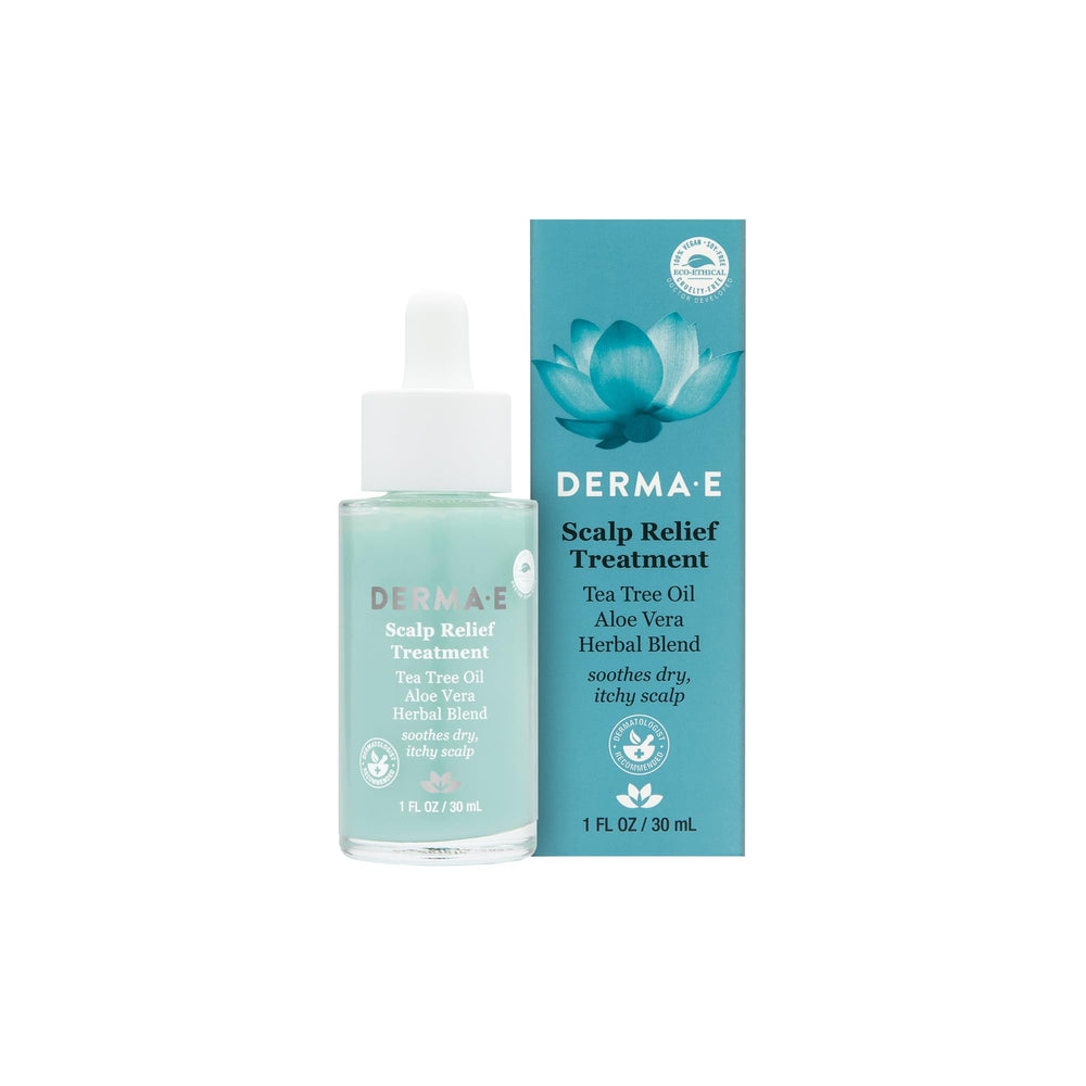 Derma E frente del envase mostrando diseño y volumen del producto