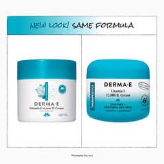 Derma E envase 4 oz comparación de tamaño práctico para viaje