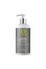 Design Essentials envase frontal Almond & Avocado muestra tamaño y marca
