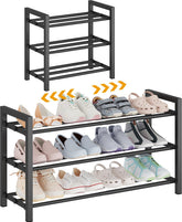 Detsuk vista frontal del zapatero montado mostrando capacidad y orden