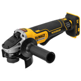 DEWALT amoladora DCG413B vista frontal con agarre cómodo y control seguro