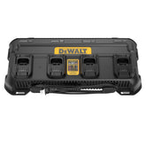 DEWALT cargador DCB1404 frontal con cuatro ranuras, organización eficiente