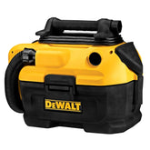 DEWALT aspiradora DCV581H vista frontal con depósito y asas, facilidad de transporte