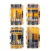 DEWALT estuche frontal mostrando 100 piezas y protección resistente