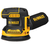DEWALT lijadora DCW210B frontal mostrando diseño y botones, máxima ergonomía