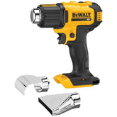 DEWALT pistola de calor frontal mostrando diseño compacto y movilidad