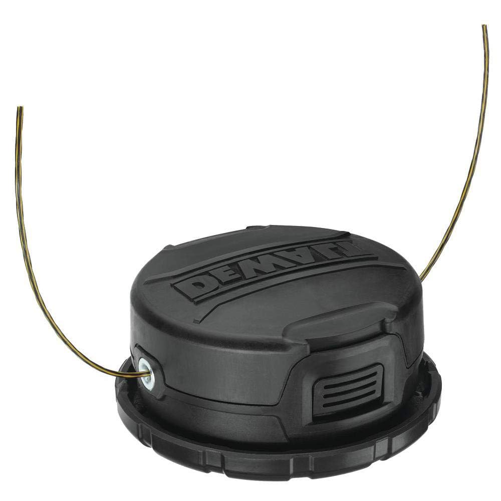 DEWALT cabezal carrete frontal mostrando durabilidad y corte preciso