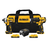 DEWALT taladro DCD777 frontal mostrando diseño compacto y control