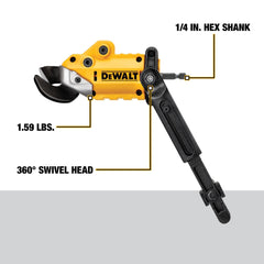 DEWALT detalle de cuchillas resistentes para cortes limpios y precisos