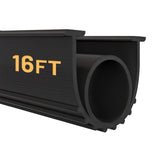 DGSL front view of 16 ft garage door bottom seal showing full strip and fit