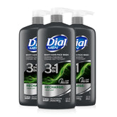 Dial envase frontal mostrando 3 en 1 y beneficio de limpieza eficiente