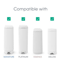 Diaper Genie detalle de costura doble que proporciona mayor resistencia