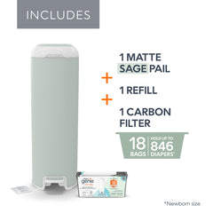 Diaper Genie detalle de acero inoxidable que transmite durabilidad