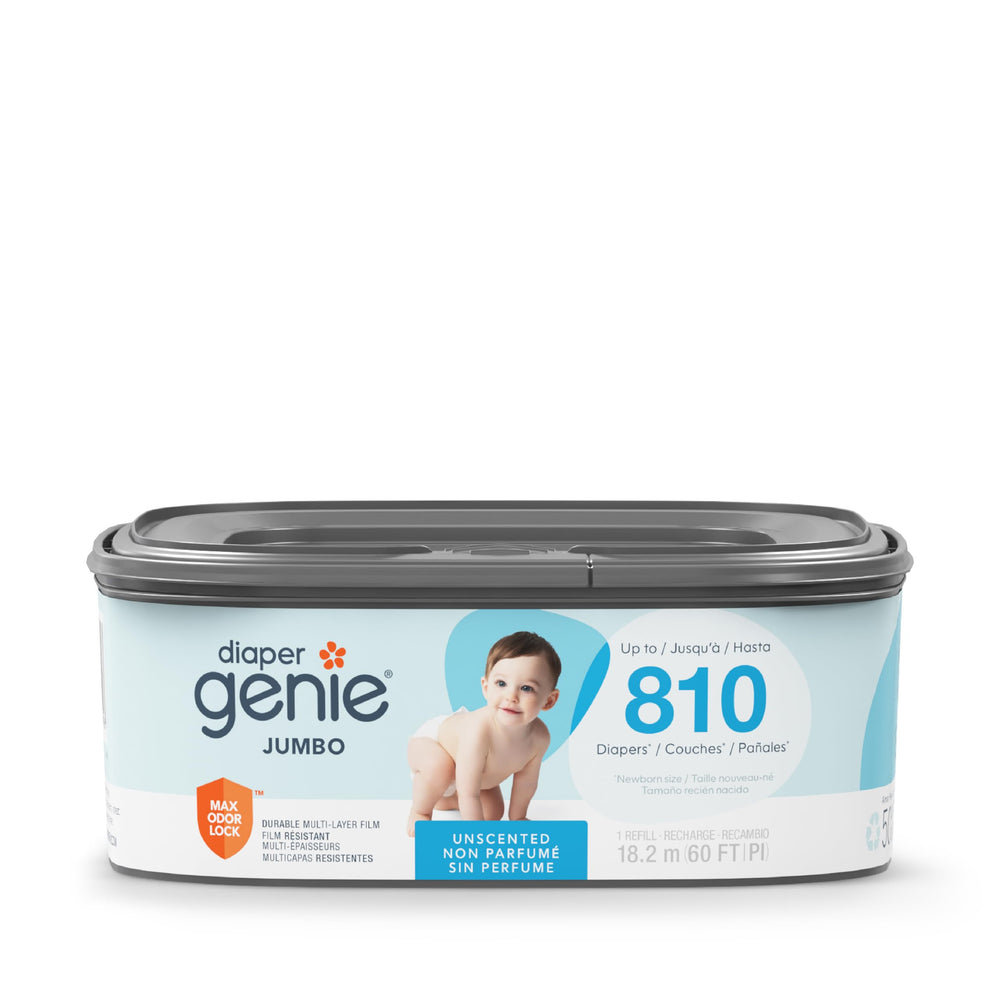 Diaper Genie recarga jumbo cuadrada vista frontal con alta capacidad