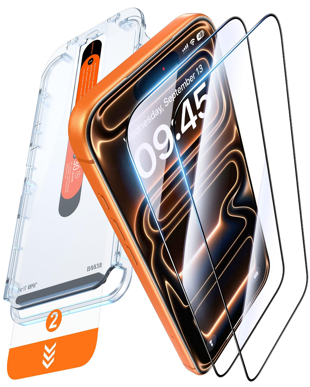 DIMONCOAT frontal del pack para iPhone 17 Pro Max, protección lista para usar