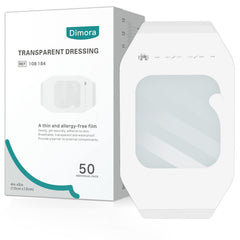 Dimora empaque frontal mostrando 50 unidades y superficie impermeable