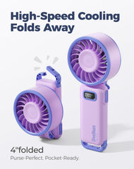 Diveblues ventilador plegado dentro de un bolso compacto fácil de llevar