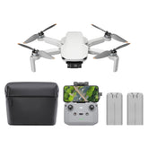 DJI Mini 4K frontal mostrando embalaje y beneficios de portabilidad