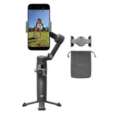 DJI Osmo Mobile 8 frontal mostrando el gimbal y la abrazadera magnética, alta estabilidad