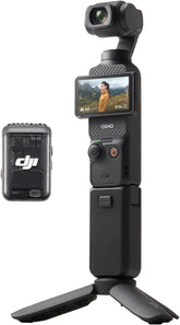 DJI Osmo Pocket 3 frontal mostrando diseño compacto y portabilidad
