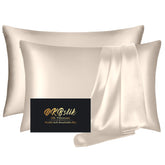 DKBslik funda de seda frontal mostrando color beige y acabado lujoso