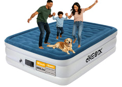 dkesdk imagen frontal del colchón inflado mostrando su diseño y facilidad