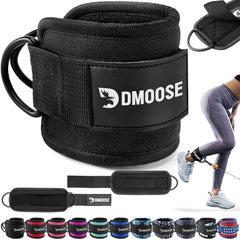DMoose tobillera vista frontal mostrando diseño y cierre ajustable
