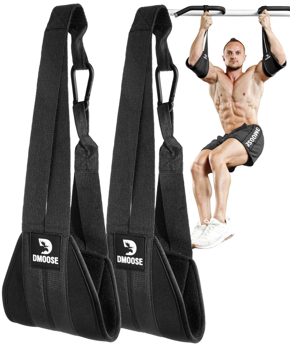 DMoose Fitness imagen frontal del empaque mostrando las correas y mosquetones