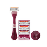Dollar Shave Club mango maroon frontal mostrando agarre ergonómico y control