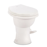 Dometic taza frontal de porcelana mostrando acabado duradero y fácil limpieza