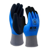 DongChu vista frontal de guantes aislantes con palma de goma para seguridad