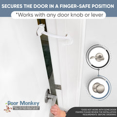 Door Monkey primer plano de textura y cierre, material duradero visible