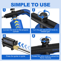 DORLOTI rubber-wrapped ergonomic handle showing secure anti-slip grip benefit