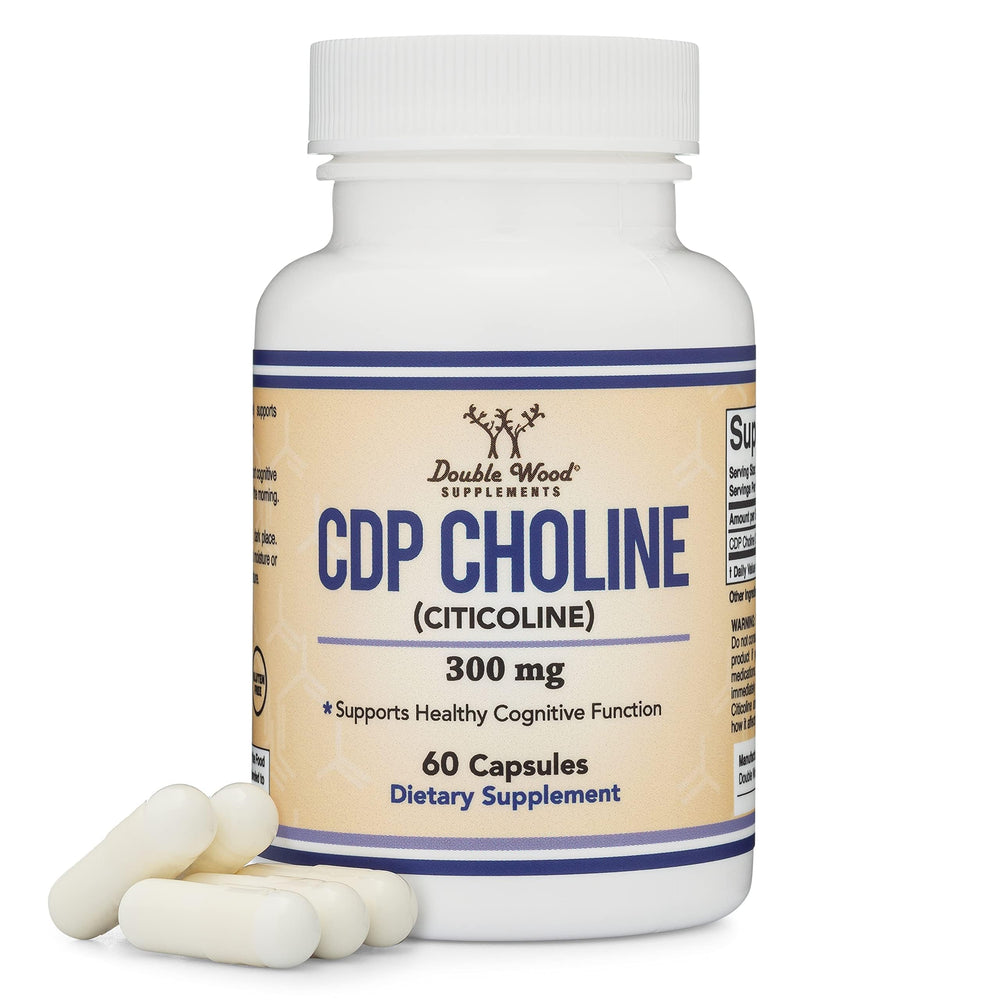 Double Wood CDP Choline frasco frontal, presentación clara y profesional