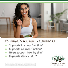 Double Wood primer plano de la etiqueta con información nutricional clara